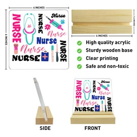Thank You Appreciation Gift for Nurse Nursing, Christmas Birthday Nurses Week Retirement Gifts for Nurse, Nurse Nursing School Graduation Gifts for Nurse Student, Acrylic Desk Decor, Nurse
