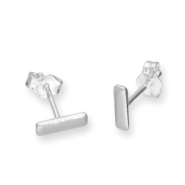 Sterling Silver Bar Stud Earrings