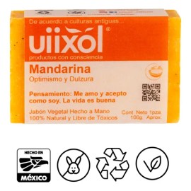 Uiixol  Paquete 5 Jabones Artesanales - Mandarina 100gr Cu                                                                                            