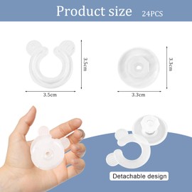 Rbleote 24 Stück Bettdeckenhalter, Bettdecken Clips, Steppdecken Halter, Nadelfreies Design, Keine Beschädigungen, Feste Befestigung, Verhindert das Verrutschen und Knittern der Bettdecke