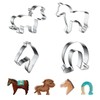 4 Piece Horse Shape Cookie Cutter Set, Stainless Steel Cookie