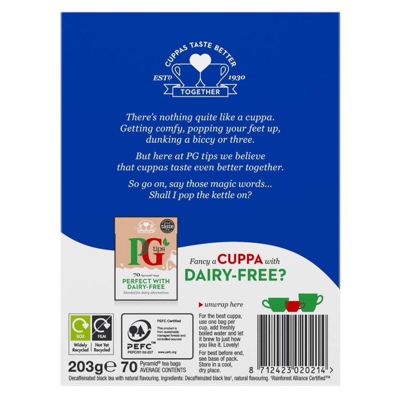 PG Tips Decaf 70 Tea Bags 203g
