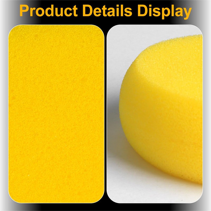 Lotsdonxia 12PCS Round Painting Sponge Stamp Reusable, Easy-to-Clean, Super-Absorbent Sponge