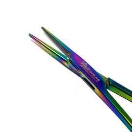 Plasma Galaxy Rainbow Multi Color Mosquito Hemostat Forceps 5.5" (14cm) Straight, Stainless Steel (Pack of 1)
