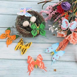 MAXQUU 12 Simulated Butterflies And 50 Butterfly Stickers, Home Decorations, Classroom Teaching Supplies, Children'S Toys.