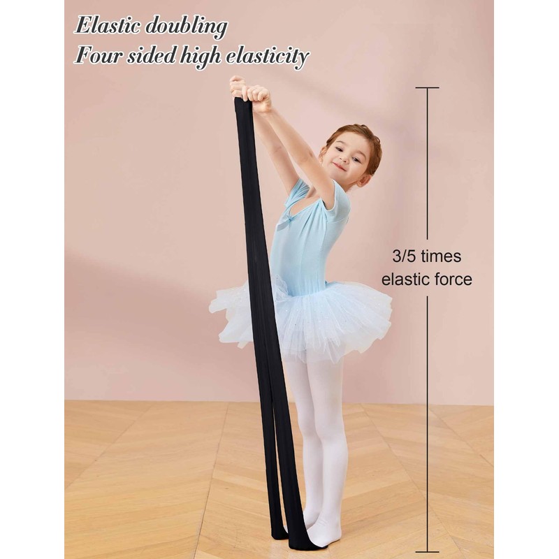 Daydance Black Toddler Girls Transition Tights Ultra Soft Ballet Convertible