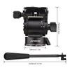 Andoer Video Fluid Head Pan Tilt Tripod Head Panoramic Ball