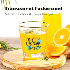 Koala Waterslide Decal Paper INKJET CLEAR, 10 Sheets 8.5x11 Inch Water Slide Transfer Paper Transparent Printable Waterslide Paper for DIY Tumbler, Mug, Nails