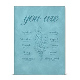 KSFFWQIN Christian Journal Notebook Floral You Are Beautiful Bible Verse Writing Notebook Religious Encouragement Gifts for Women Girls