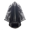 Flair Men's 9 Row Solid Nylon Pins Hair Brush Black