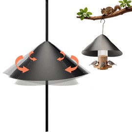 Squirrel Baffle for Bird Feeder Pole, Squirrel Guard Defender, Squirrel Proof Bird Feeders for Outdoors Hanging Cover, Outside Pole Mount Bird House Guard for Outdoor Shepherd's Hook, 19In, 1 Pack