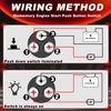 12V-24V/50A Push Start Ignition Switch Momentary Engine Start Push Button