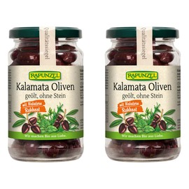 Rapunzel Organic Olives Kalamata with Herbs, Oiled without Stone (2 x 170 g)