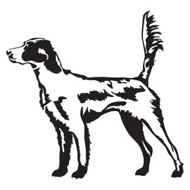 Express Yourself Products English Setter in The Field (Black - Image Facing as Shown - Medium) Decal Sticker - Hunting Dog Collection