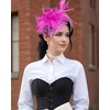 Fascinator Hat for Women Tea Party Hats Mesh Veil Headband
