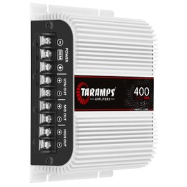 TARAMPS TRIO400 400 Trio Class D Amplifier 2-ohm 400W RMS 1-Channel 3 Outputs Automotive Enhance Car Audio System