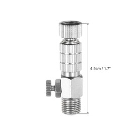 PATIKIL 1/8 Air Brush Connector Adapters, 2pcs Air Brush Quick Connect Air Brush Airflow Control Valve Quick Release Disconnect for Air Brush Hose, Silver