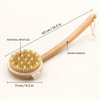 Wooden Natural Bristle Bath Brush with Detachable Long Handle and