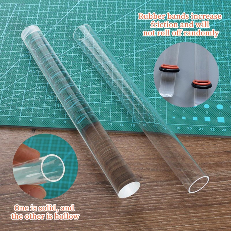 Polymer Clay Tools Kit, 2 Acrylic Clay Rollers, with Acrylic
