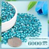 6000PCS 4mm Resin Rhinestones Bulk for Crafting (Indicolite), Flatback Bedazzling
