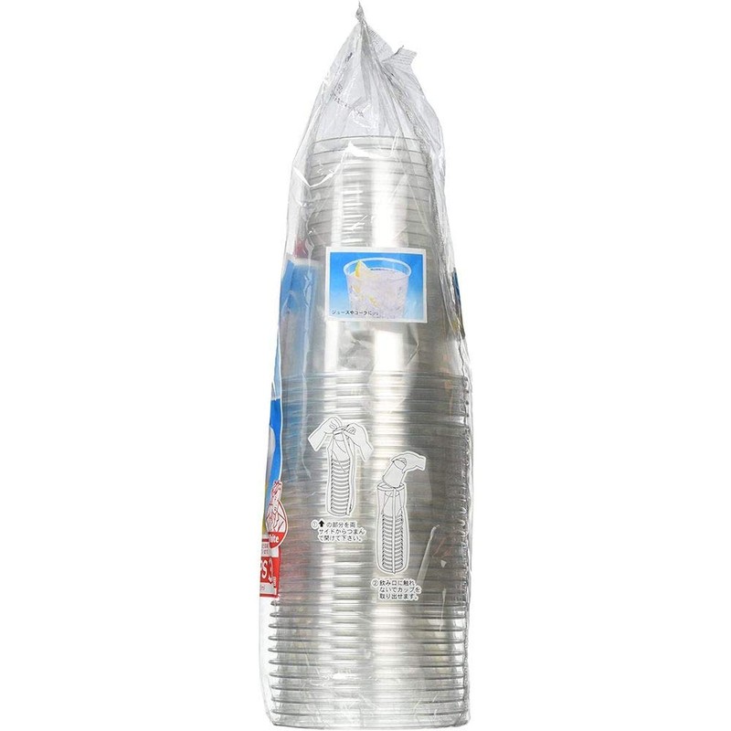 Sunup C2753ZEX Disposable Cups, Transparent, 3.1 x 3.1 x 10.0