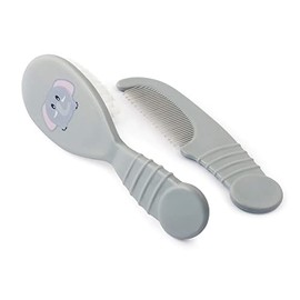 Lulabi Pack of 2 Elephant Brush and Comb Polypropylene Standard Medium 80 Pieces