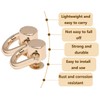 Emezddo Pack of 6 Rivets, Rotating D Rings Screw Rivets,