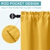 JIUZHEN Yellow Blackout Valance Short Curtains for Kitchen - Rod