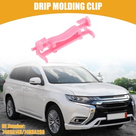 X AUTOHAUX Drip Retainer Clips No.7403A143/7403A289 - Car Roof Fastener Clips - for Mitsubishi Outlander 2013-2023 Plastic Pink - 10 Pcs