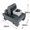 Jienk RJ45 8P8C DIN Rail Mount Ethernet Connector Distribution Breakout