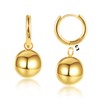 Gold Hoop Dangle Earrings for Women, Small Ball Drop Earrings
