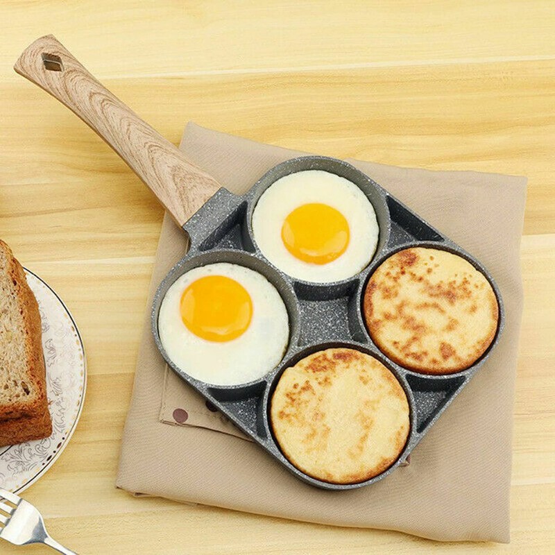4 Cup Fried Egg Pancake Burger Pan Non Stick Breakfast