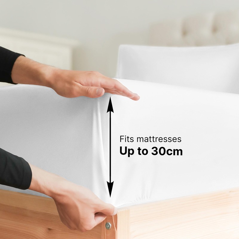Small Double Bed Fitted Cotton Bedsheets - 100% Cotton Single