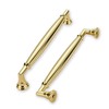 khtumeware 10 Pack 5 Inch(128mm) Polished Brass Cabinet Pulls Heavy