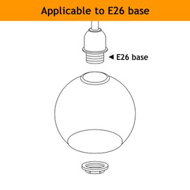 3 Pack Amber Glass Globe Shade Fixture Replacement, 5.11 Inch Diameter, E26 Base 1-5/8 Inch Fitter, Glass Globe Lampshade Cover for Pendant Wall Sconce Chandelier Vanity Light (Amber, 5.11 Inch)