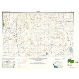 YellowMaps Trona CA topo map, 1:250000 Scale, 1 X 2 Degree, Historical, 1960, 23.9 x 32.3 in - Polypropylene