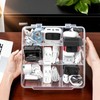 Charger and Cable Organizer Box with 10 Wire Ties, Adapter