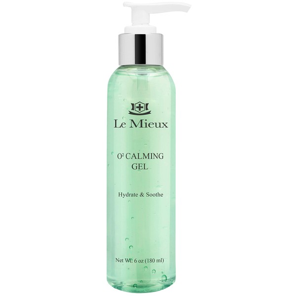 Le Mieux O2 Calming Gel - Soothing Facial Gel with Aloe for Mild Visible Skin Irritation & Redness, Gentle Hydrating Hyaluronic Acid Gel, No Parabens or Sulfates (6 oz / 180 ml)