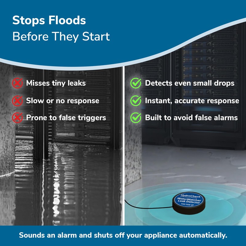HydroCheck Water Leak Detector Replacement Puck - Commercial Moisture Sensor