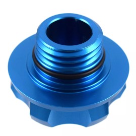 Unbranded Blue Oil Filler Cap With Super Charged Emblem For Chrysler Jeep Dodge Ram Mopar