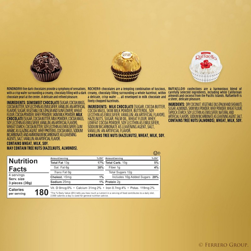 Ferrero Rocher Assorted Chocolates, 4.6 oz