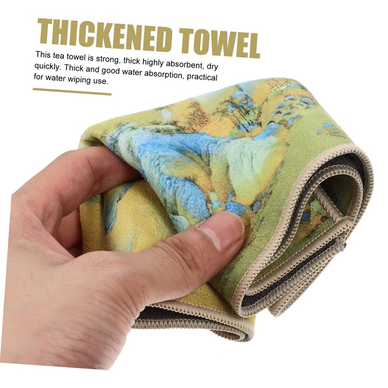 Ipetboom 2Pcs High Absorbency Tea Towel Thickened Dual Sided Teaware
