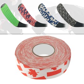 Hockey Tape 1" X 25M Hockey Protective Tape Athletic Sports Stick Baseball Tape Hockey Stick Tapes Easy to Stretch for Ice Hockey Skiing(Red Maple Leaf)