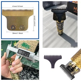 TorSor 8 Pack Hair Clipper Limit Comb Guide 1MM 2MM 3MM Guides Set with Protection Guard Cover for Vintage T9 Height 31mm 32mm T-Blade Electric Trimmer Cordless Shaver Outliner Edger Detailer