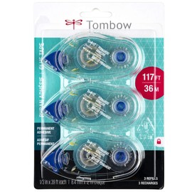 Tombow Tombow 62207 MONO Permanent Adhesive Refills, 3-Pack. Easy to Use Refills for a Strong, Instant Bond