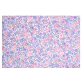 miwaki Placemat, Fabric Placemat, For Children, Girls, Kindergarten, Nursery School, Single, Simple, Name Tag, Made in Japan, Motif, Lavender, Ribbon, Flower, Purple, S, 1 Piece