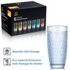 CREATIVELAND Highball Beverage Glasses Set of 6 Romantic Colored Thick
