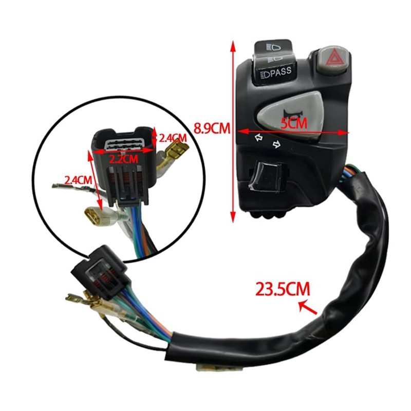 Snblzhef Motorcycle Converter Switch Clip Vario 160 Handlebar Switch Assembly
