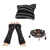 Therian Gear Y2K Emo Grunge Accessory Cat Beanie Grunge Gloves