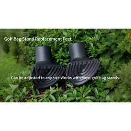 HHR Upgraded Version Golf Bag Holder Replacement Foot Accessories Rubber Feet Golf Bag Holder Black 2 Pieces